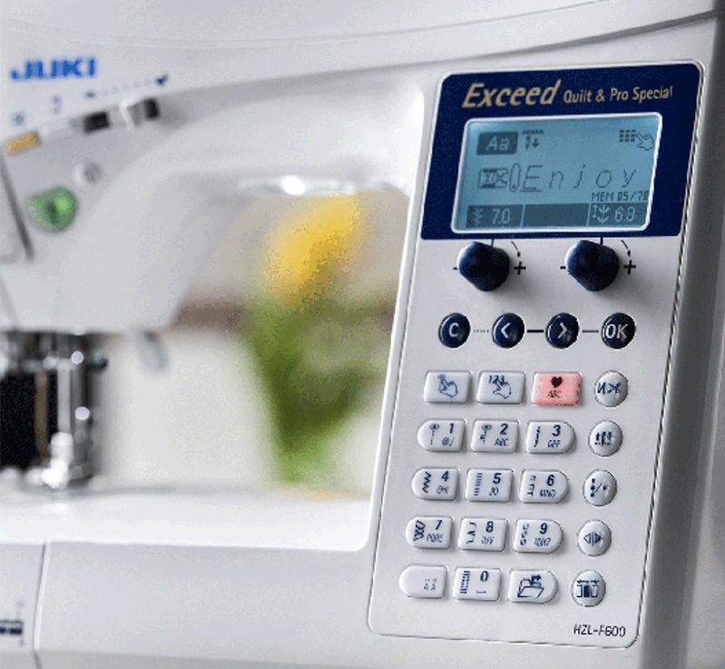 Juki HZL F600 sewing machine LCD display