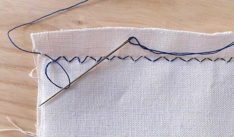 finishing a blind hem stitch by hand