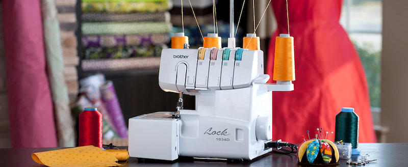 Brother 1034D serger on a table