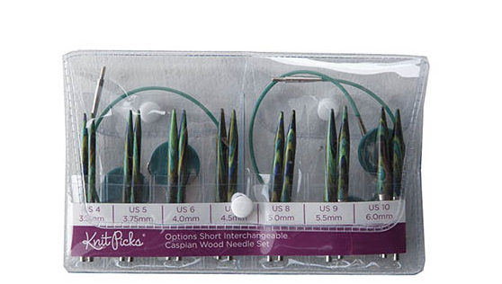 Knit Picks Short Tip Interchangeable Wood Knitting Needle Set