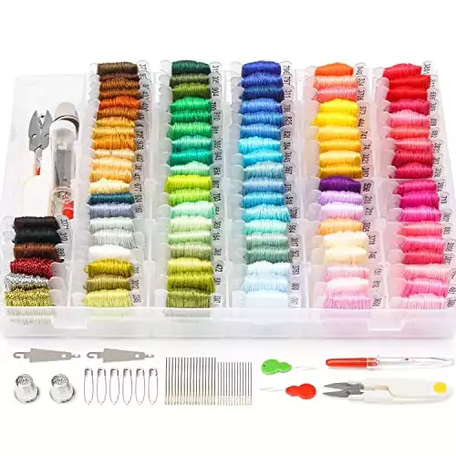 Embroidery Kit with Organizer Storage Box