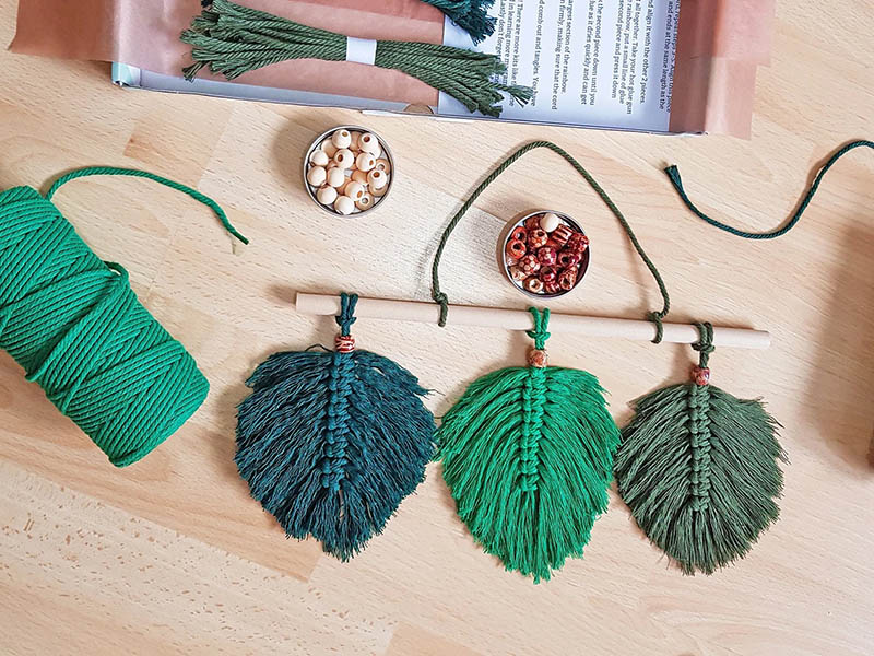 DIY Fall Leaf Macrame Wall Hanging Kit
