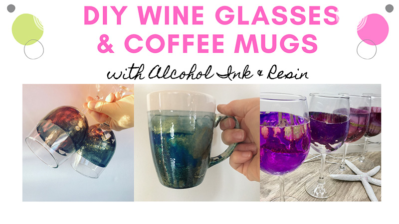 DIY design wine glasses and coffee cups class by Kellie Chasse Fine Art