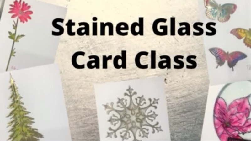 Stained glass card class on Skillshare