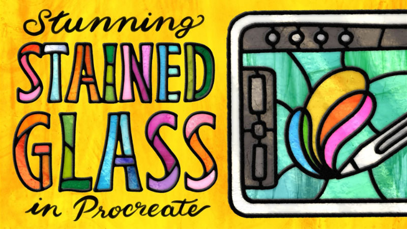 Stunning stained glass in Procreate class on Skillshare