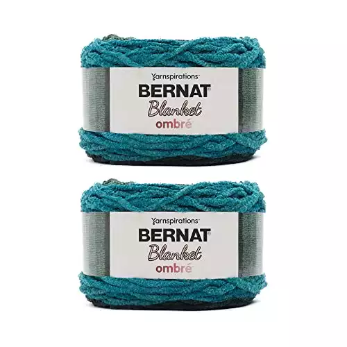 Bernat Teal Ombre Polyester Yarn - 2 Pack