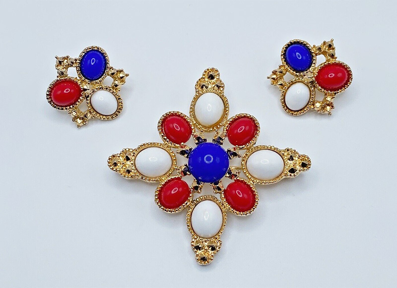 Sarah Coventry Americana modern jewelry set